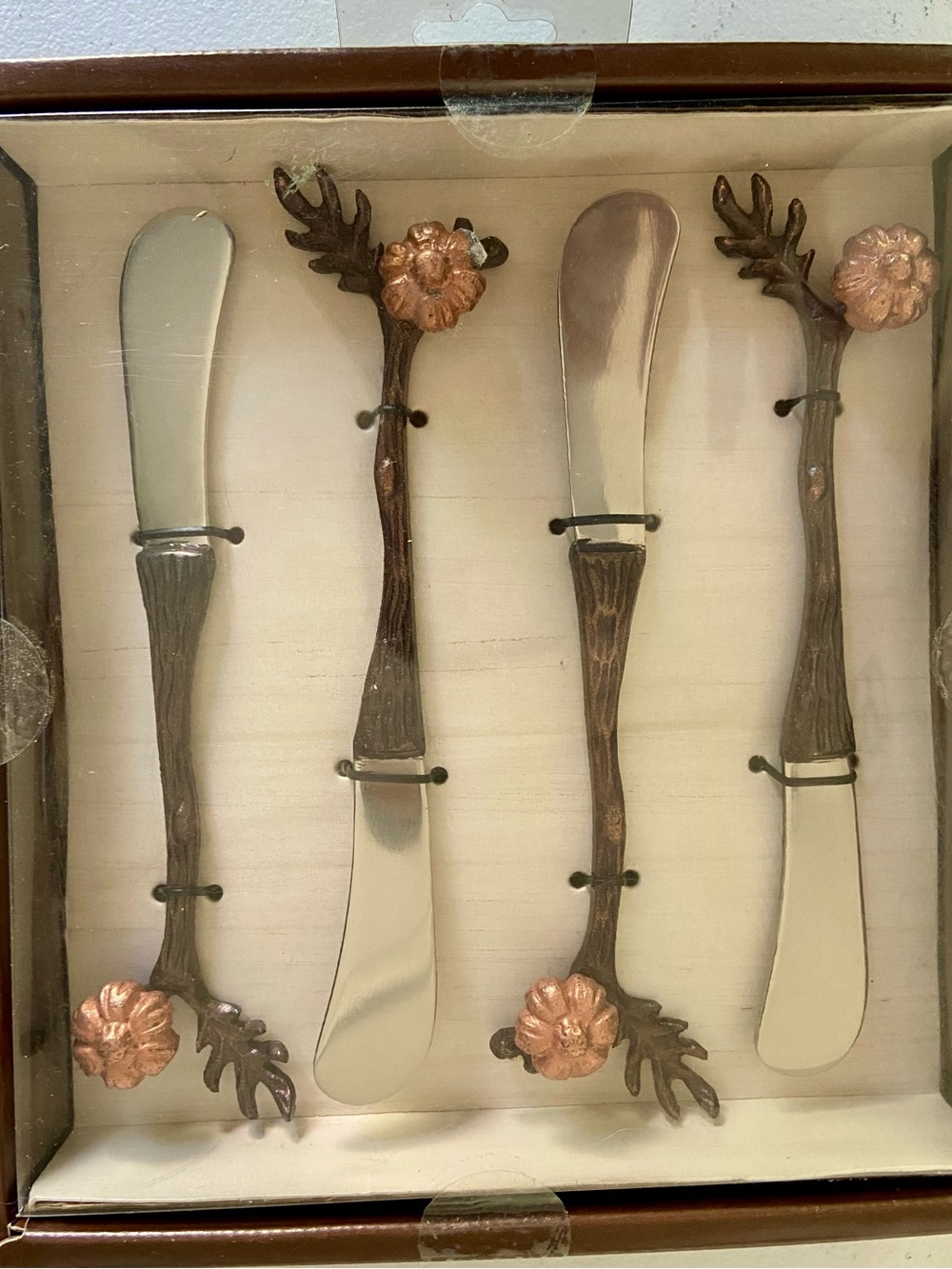 Pier 1 Set of Spreaders Pumpkin Fall Theme Stainless Steel Thanksgiving NIB